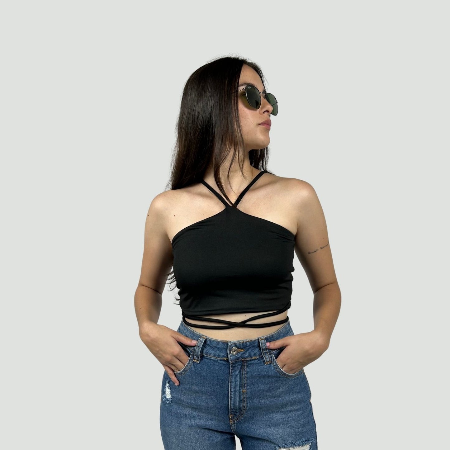 Top Leyla Negro