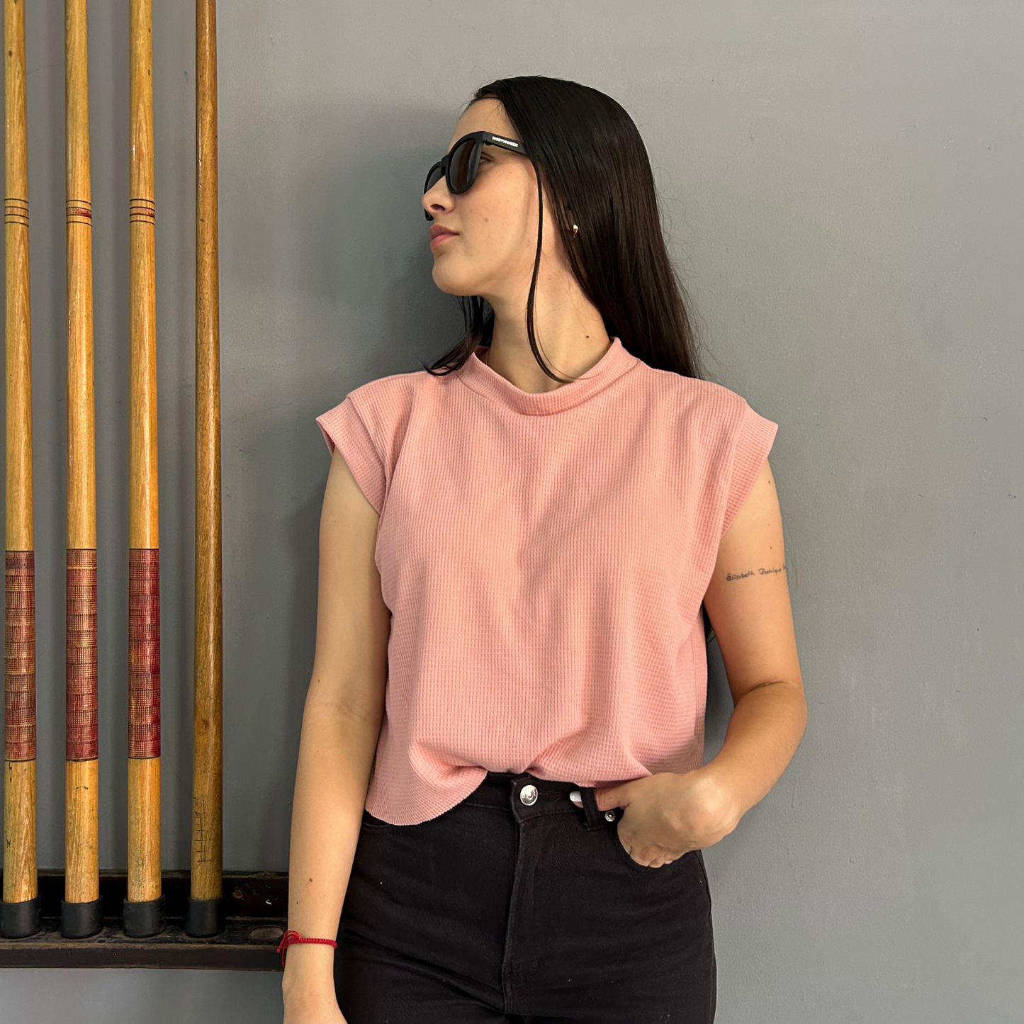 Crop Top Sisa Galleta Palo Rosa