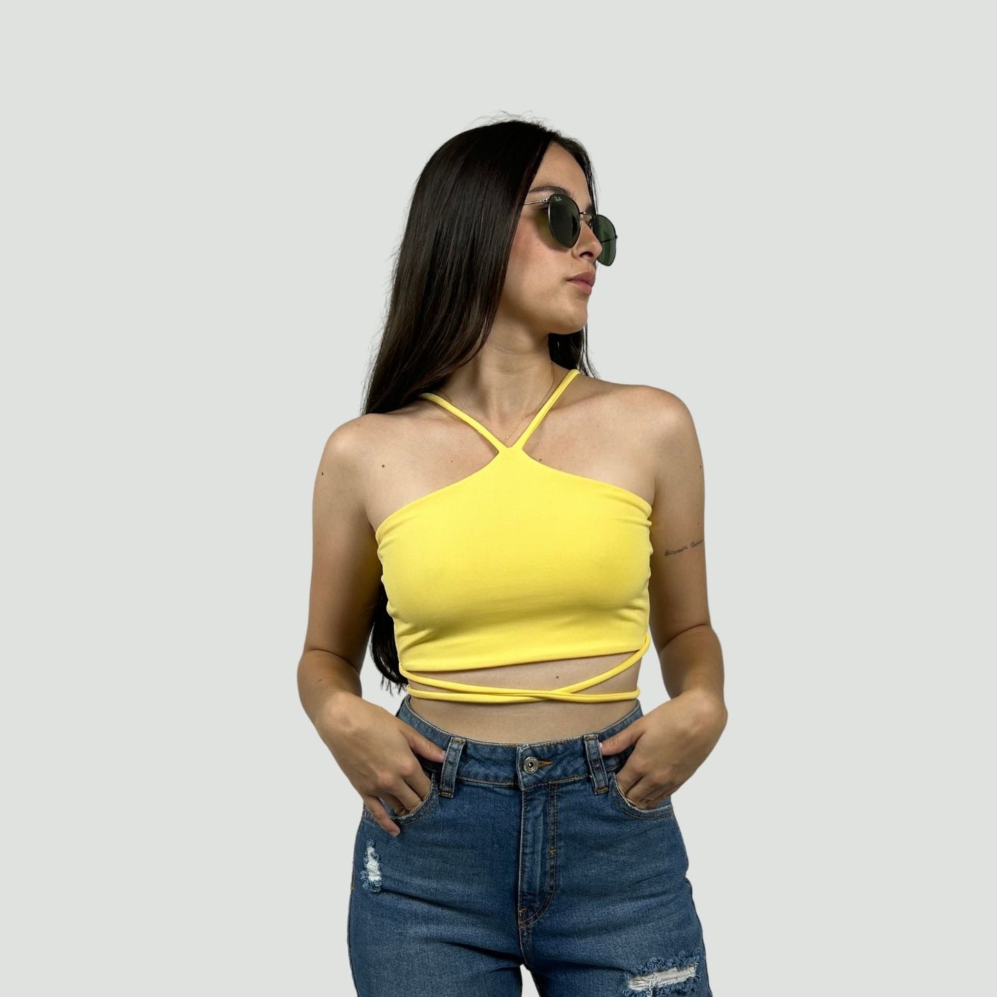 Top Leyla Amarillo