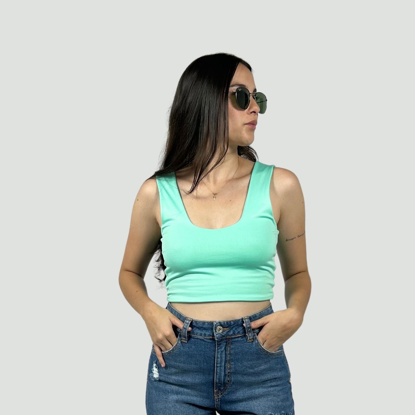 Top Sofía Turquesa