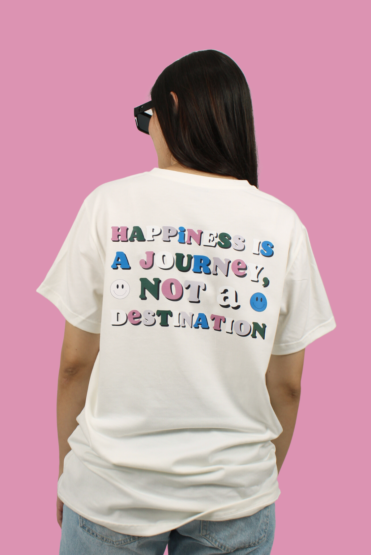 Camiseta unisex blanco hueso carita