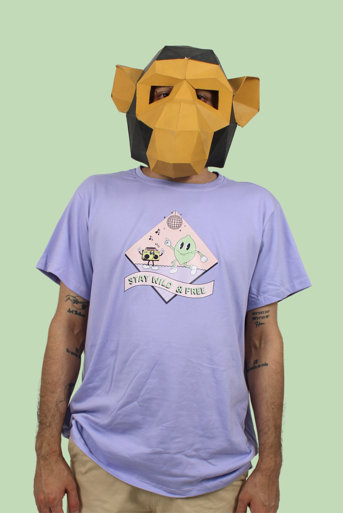 Camiseta unisex lila limón