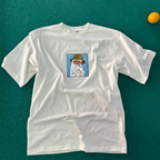 Camiseta Oversize Unisex Marfil Gato