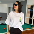 Camiseta Oversize Unisex Blanca Cactus