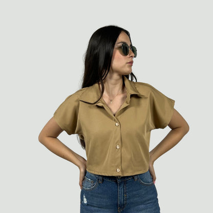 Camisa Cleo Camel