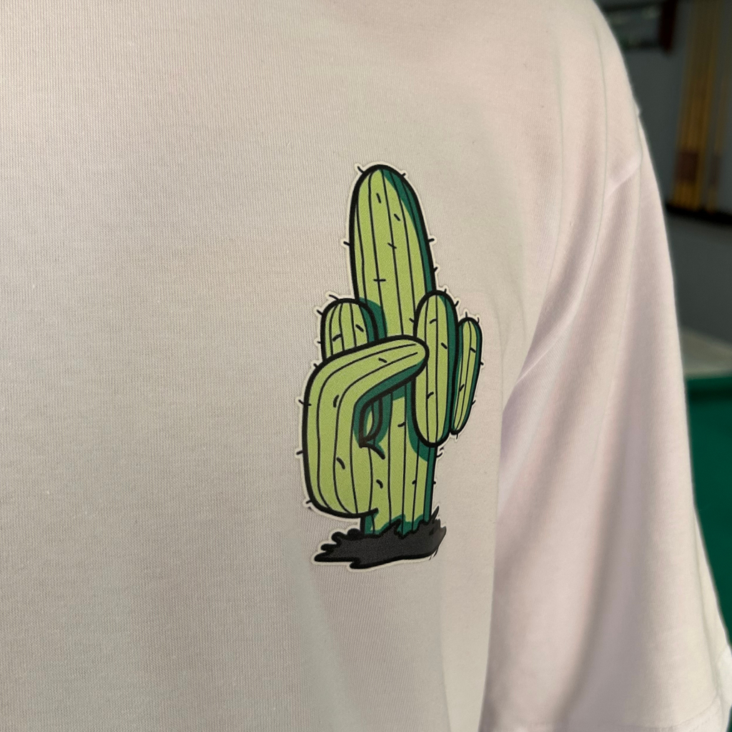 Camiseta Oversize Unisex Blanca Cactus