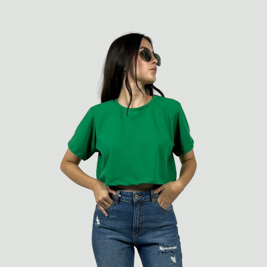 Camiseta Crop Agustina Verde