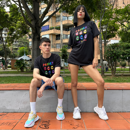 Camiseta Unisex Negra Pride Labios